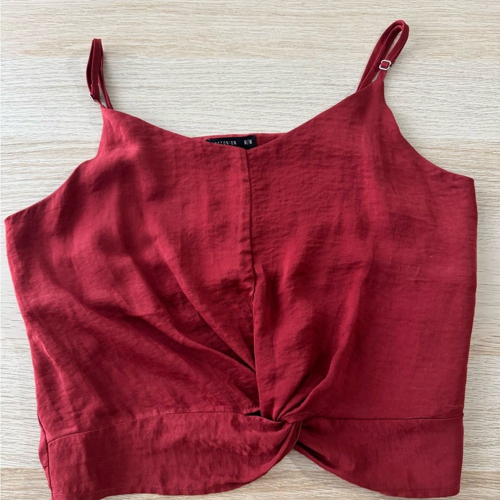 Cotton On Women's Red Sleeveless Top
